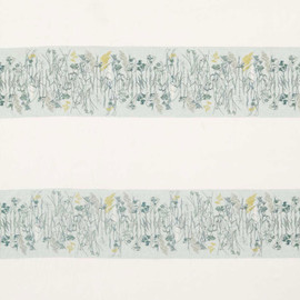 236556 Pressed Flowers Embleton Bay Mist/Linden Fabric by Sanderson