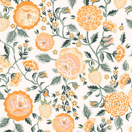 131421 Strawberry Garden Yellow Wallpaper by Cath Kidston