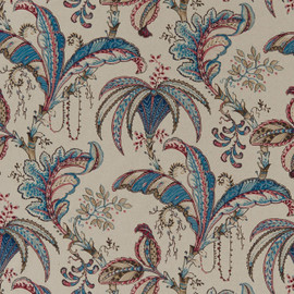 F1330/02 Ophelia Eden Denim Fabric by Clarke and Clarke
