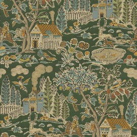 BW45143.1 Home Park Royal Green Royal Court Wallpaper by GP&J Baker