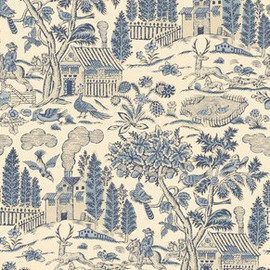 BW45143.2 Home Park Royal Blue Royal Court Wallpaper by GP&J Baker