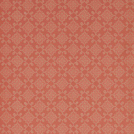 313091 Endpapers Floral Tracery Deep Salmon by Zoffany