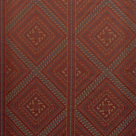 333543 Marquetry Trellis Rare Textiles Venetian Red Fabric by Zoffany
