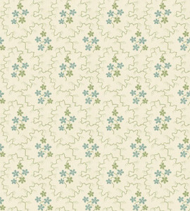 BW45152/2 Posy Green / Aqua Wallpaper by GP & J Baker