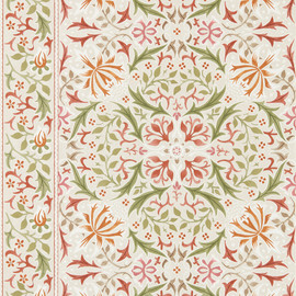 217602 Walthamstow The Unfinished Works Rose/Nettle Wallpaper by Morris & Co