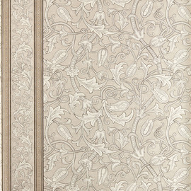 217603 Etched Scrolling Tulip The Unfinished Works Parchment Wallpaper by Morris & Co