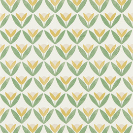 113256 Tulip Trellis Oakham Honey Wallpaper by Scion
