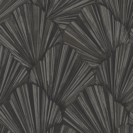 GB 33340 Allegra Geometric Black Wallpaper by Belgravia