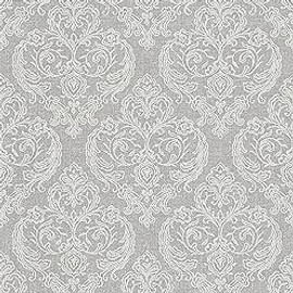 M1309 Calico Damask Soft Grey Wallpaper by Crown