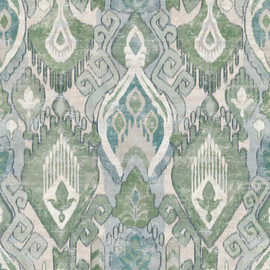 142306 Daraee Tapestry Blue & Green Wallpaper by Graham & Brown