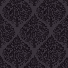 142018 Woodland Fable Plum Wallpaper by Graham & Brown