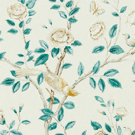 216794 Andhara Teal-Cream Caspian Wallpaper by Sanderson 216794 Andhara Teal-Cream Caspian Wallpaper by Sanderson