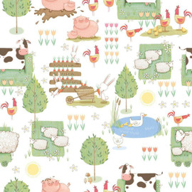 G78377 Farmland Tiny Tots 2 Wallpaper by Galerie