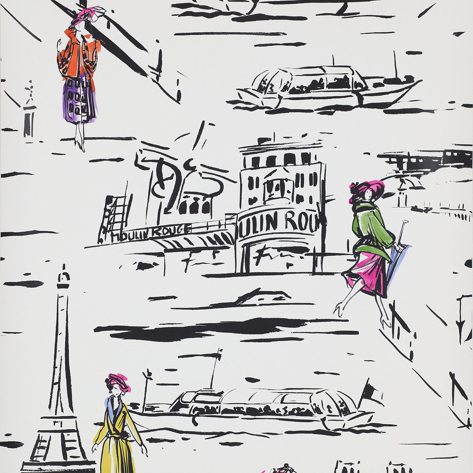 03083/01 La Parisienne Papier Peints - Vol 6 Wallpaper by Manuel Canovas