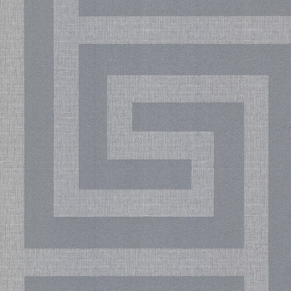 8109 Giorgio Greek Key Silver Wallpaper By Belgravia