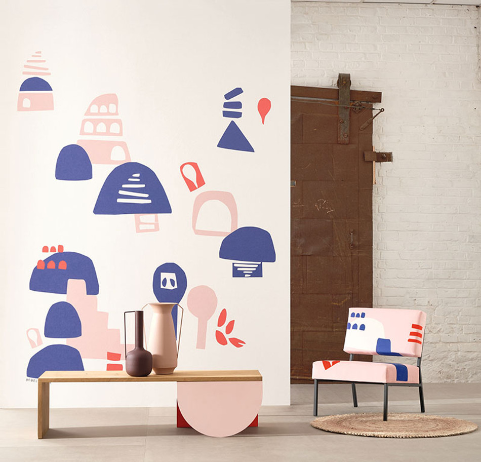 GLRY86314254 Village By Babel Brune Gallery Wall Panel by Casadeco GLRY86314254 Village By Babel Brune Gallery Wall Panel by Casadeco