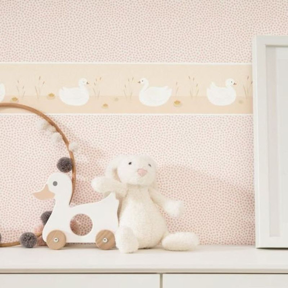RONI85516220 Leonie Frise Rose & Nino Wallpaper by Casadeco RONI85516220 Leonie Frise Rose & Nino Wallpaper by Casadeco