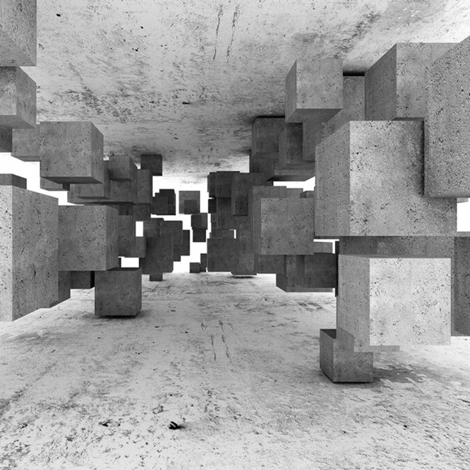 DD118742 Concrete Tetris Designwalls Wallpaper by A S Creation