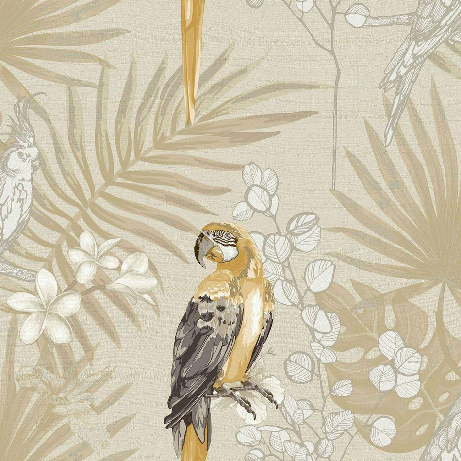 CM27003 Tropical Parrot Botanica Wallpaper by Galerie