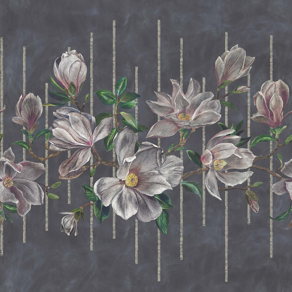 W7338-01 Magnolia Frieze Folium Wallpaper By Osborne & Little