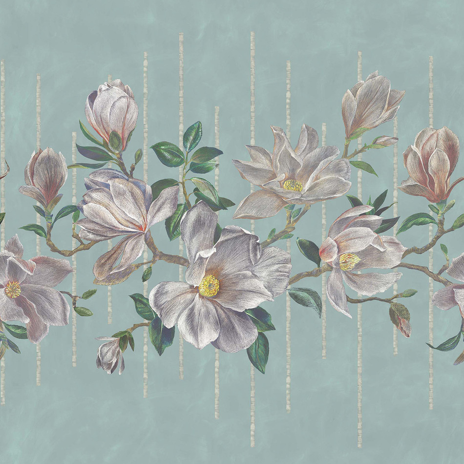W7338-02 Magnolia Frieze Folium Wallpaper By Osborne & Little