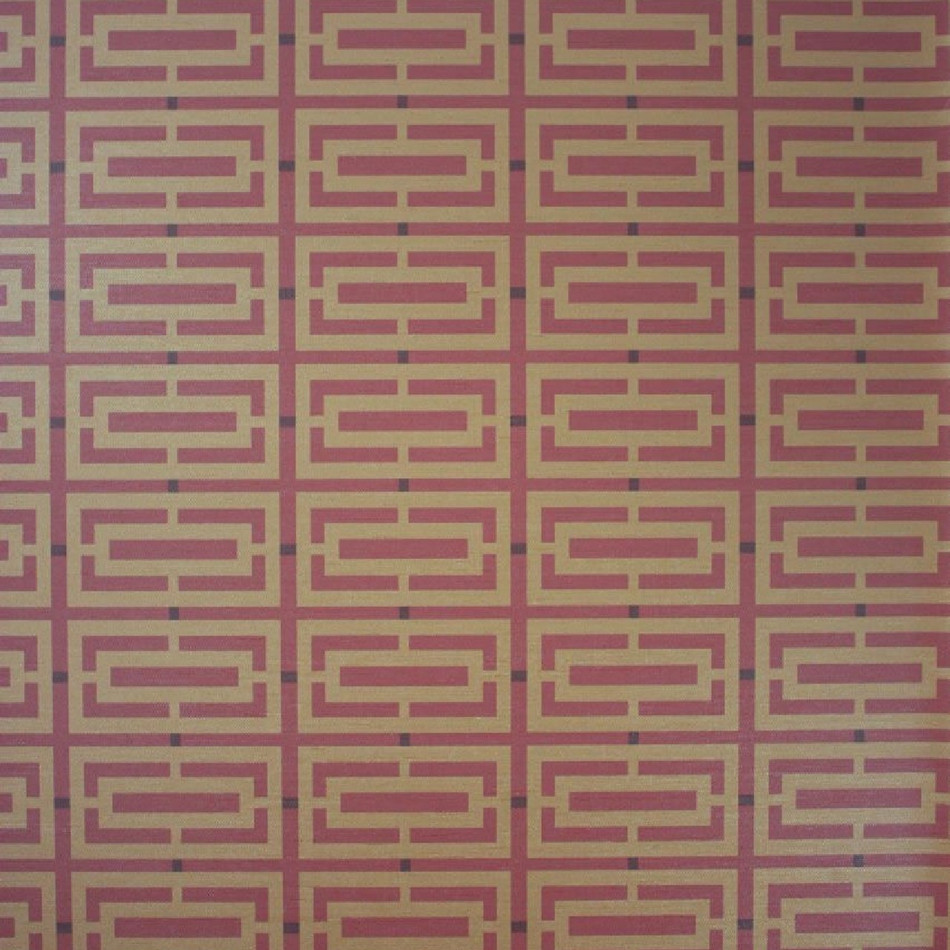 Osborne & Little Metropolis Vinyls 2 Kikko Trellis Vinyl Oxblood and Copper - W6330-06 Wallpaper (sold per linear metre)