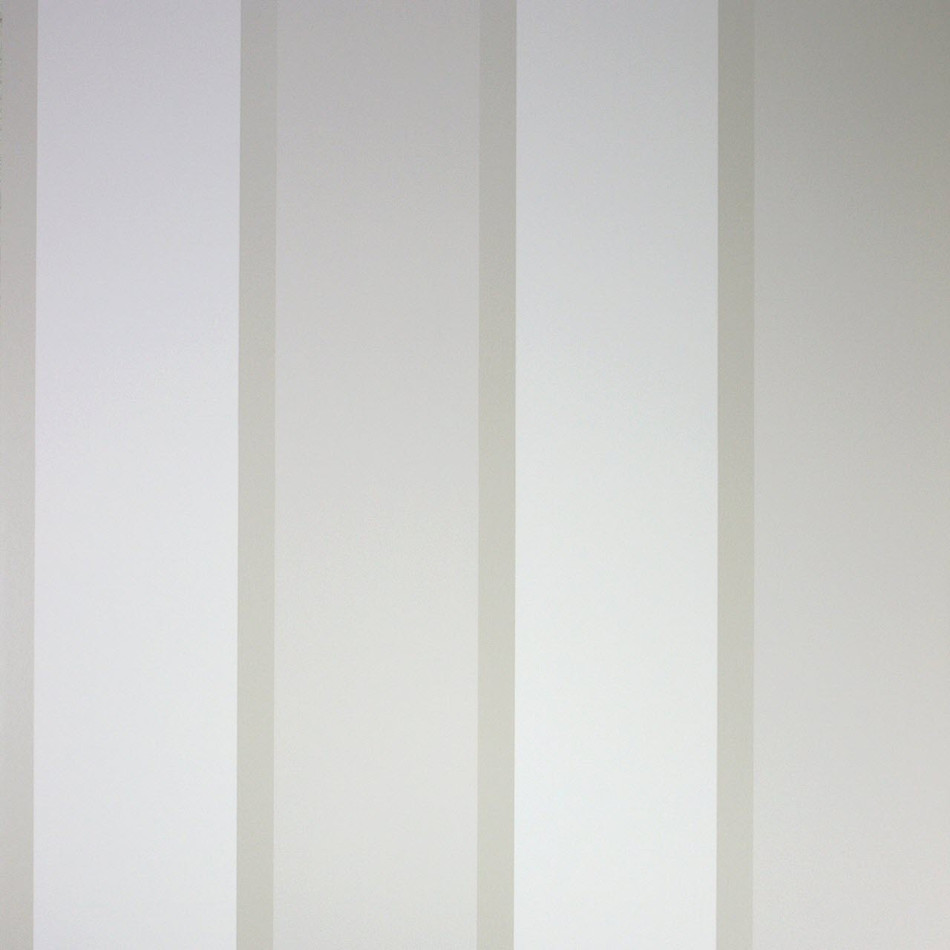 Osborne & Little Strand Fitzroy Stripe White, Pale Stone and Mica - W6295-07 Wallpaper