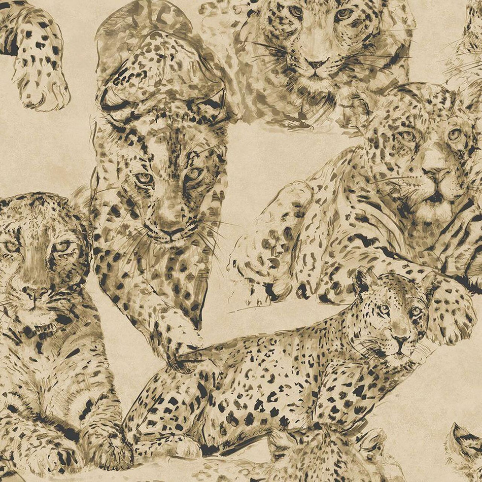 BL22721 Leopard Botanica Wallpaper by Galerie