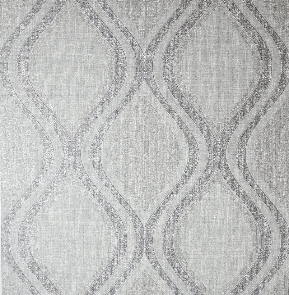 295101 Ogee Curve Grey Wallpaper By Arthouse