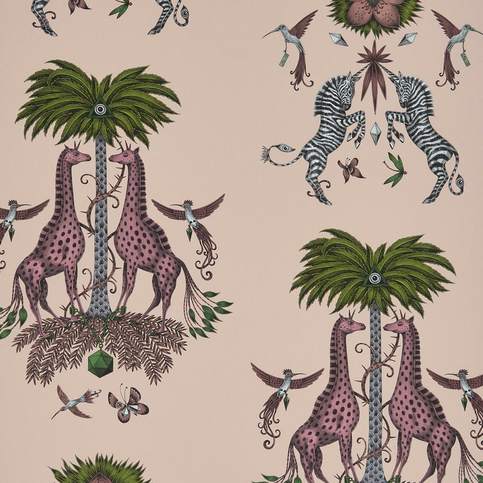 W0114/02 Creatura Wilderie by Emma J Shipley Wallpaper by Clarke & Clarke