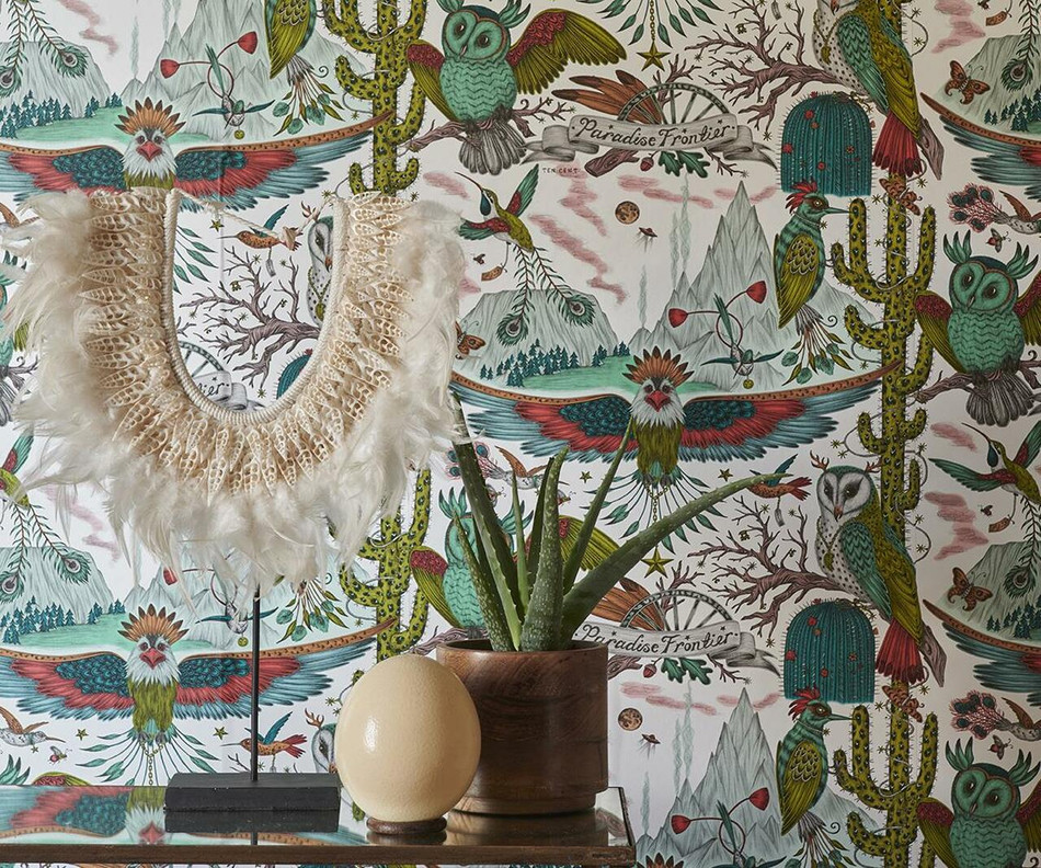 W0116/03 Frontier Wilderie by Emma J Shipley Wallpaper by Clarke & Clarke W0116/03 Frontier Wilderie by Emma J Shipley Wallpaper by Clarke & Clarke