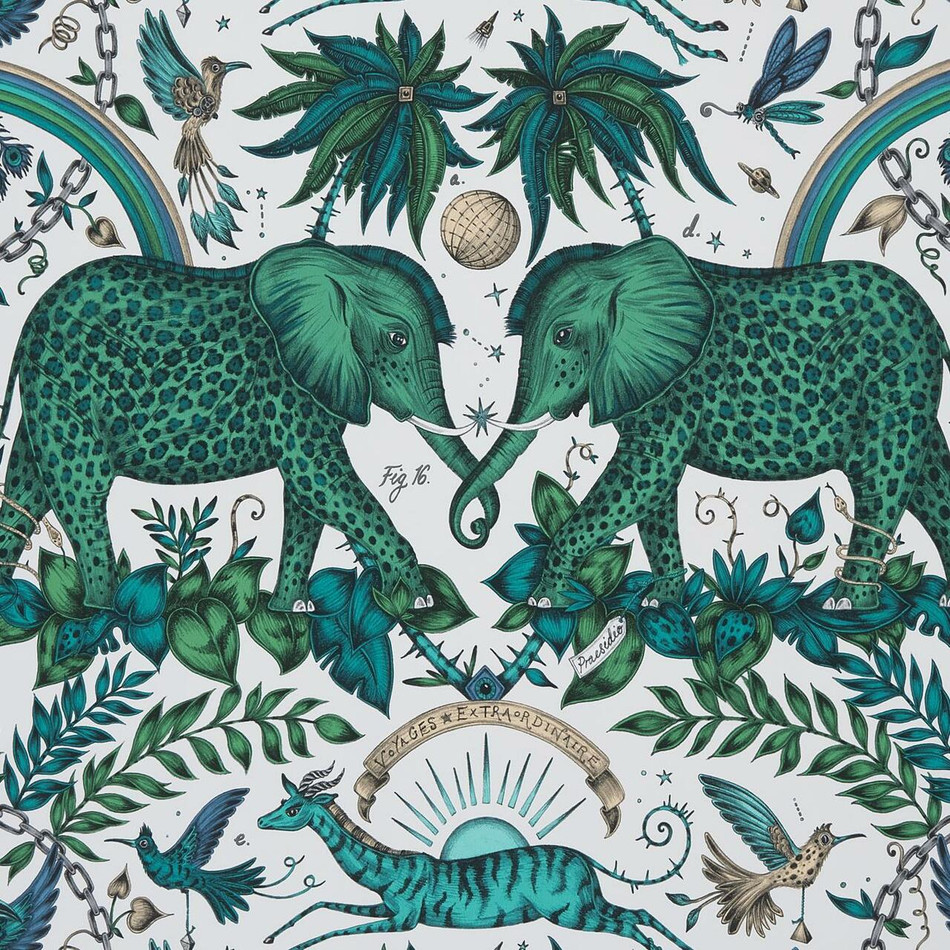 W0121/03 Zambezi Wilderie by Emma J Shipley Wallpaper by Clarke & Clarke