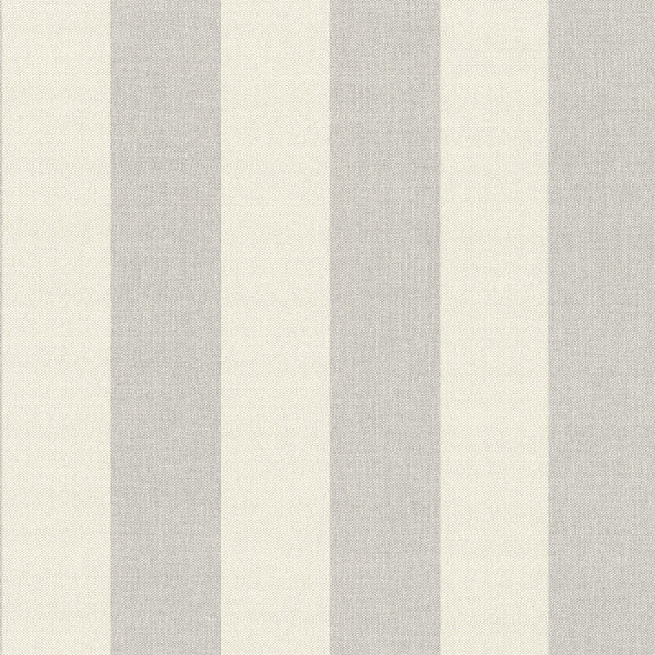 424119 Silver and Cream Stripe Poetry II Wallpaper by Rasch