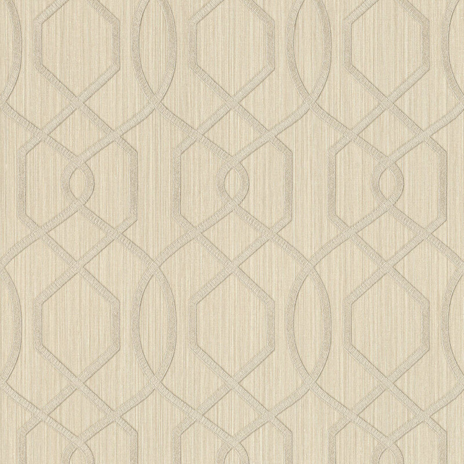 420739 Woven Trellis Saphira Wallpaper by Rasch