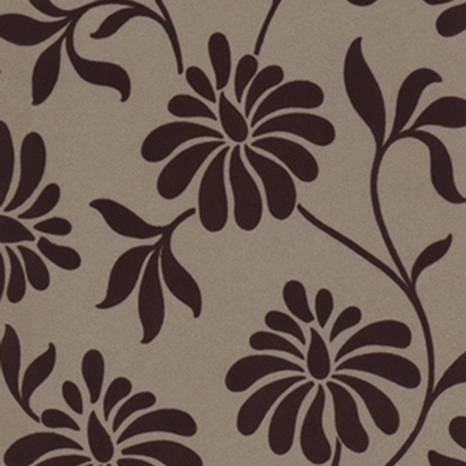 Flock wallpaper with leaf motif | Hohenberger