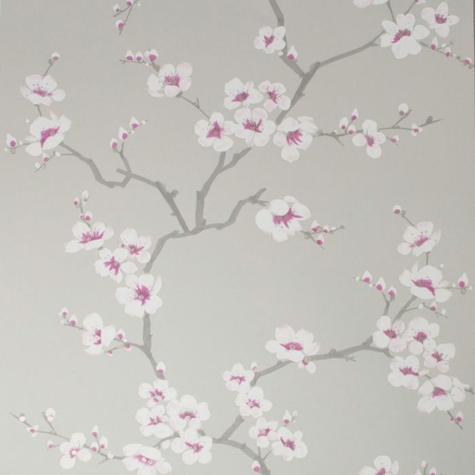 51-057 Apple Blossom Grey Fresco Wallpaper By Graham & Brown