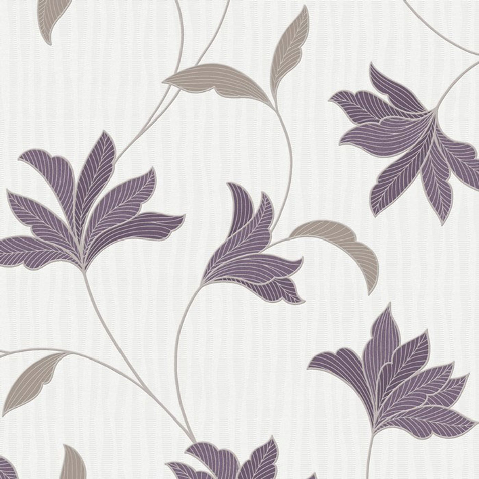 Alannah Green Abstract Retro Botanical Floral Wallpaper