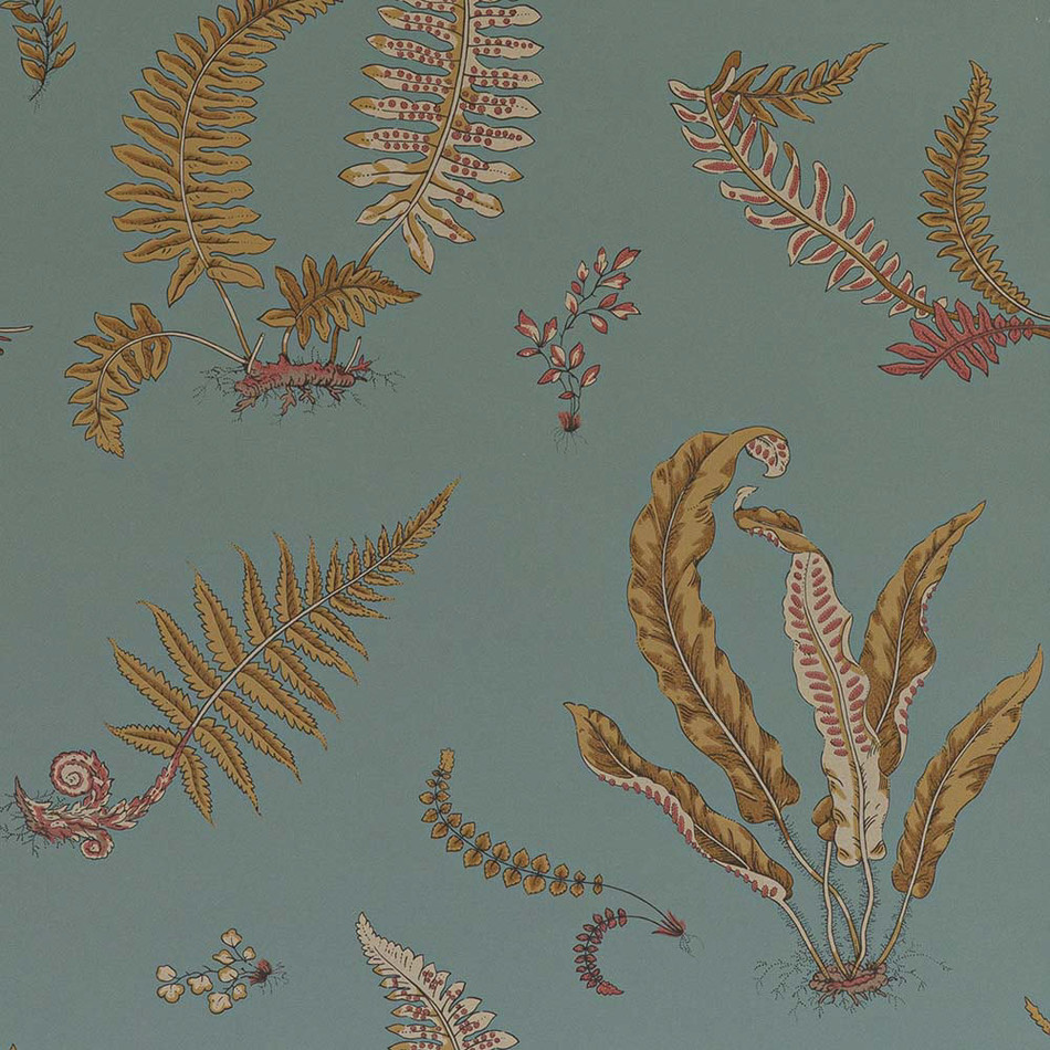 BW45044-12 Ferns Teal Signature II Wallpaper by GP & J Baker