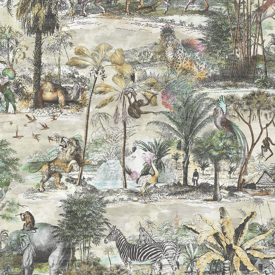 BMTD001/04A Animal Islands Tropical Daze Wallpaper by Brand McKenzie