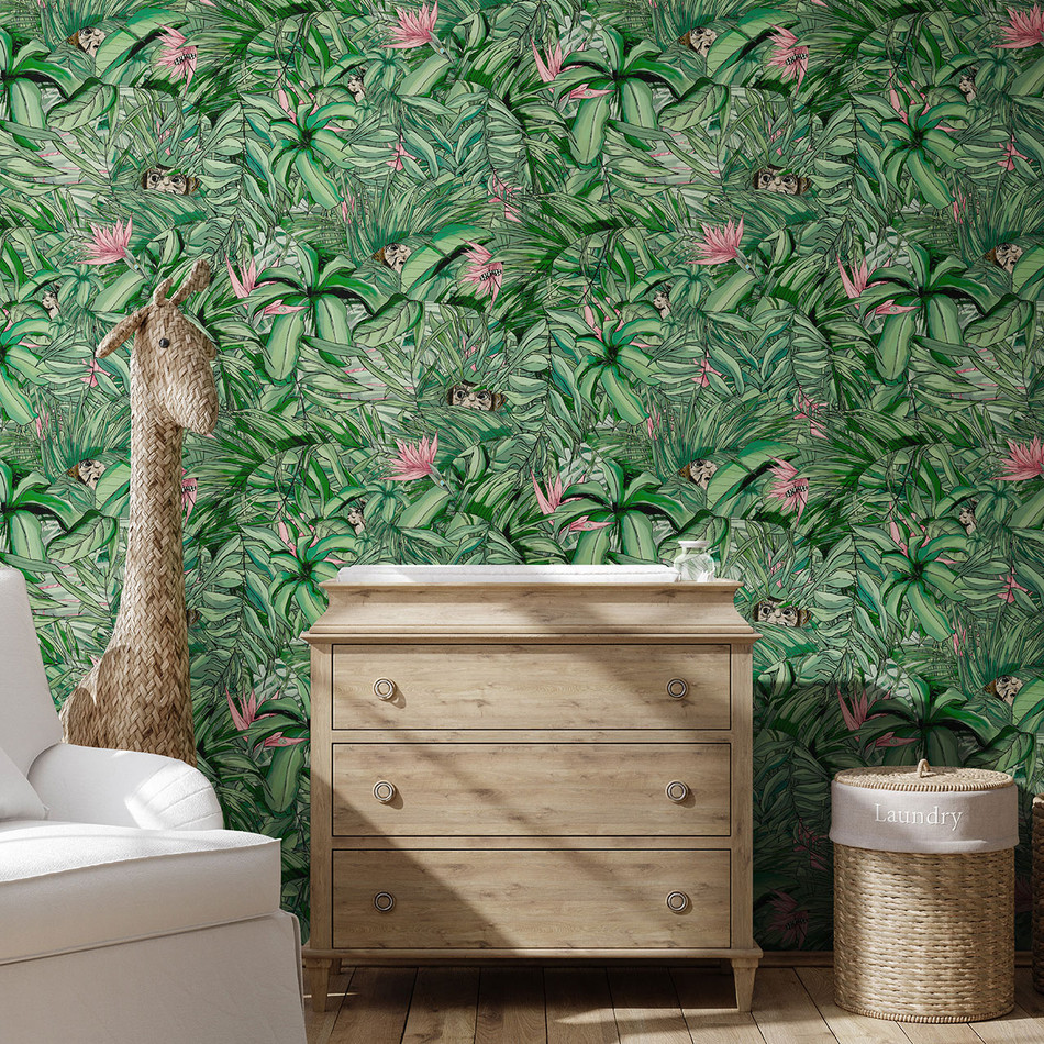 BMTD001/09A Monkey Forest Tropical Daze Wallpaper by Brand McKenzie BMTD001/09A Monkey Forest Tropical Daze Wallpaper by Brand McKenzie