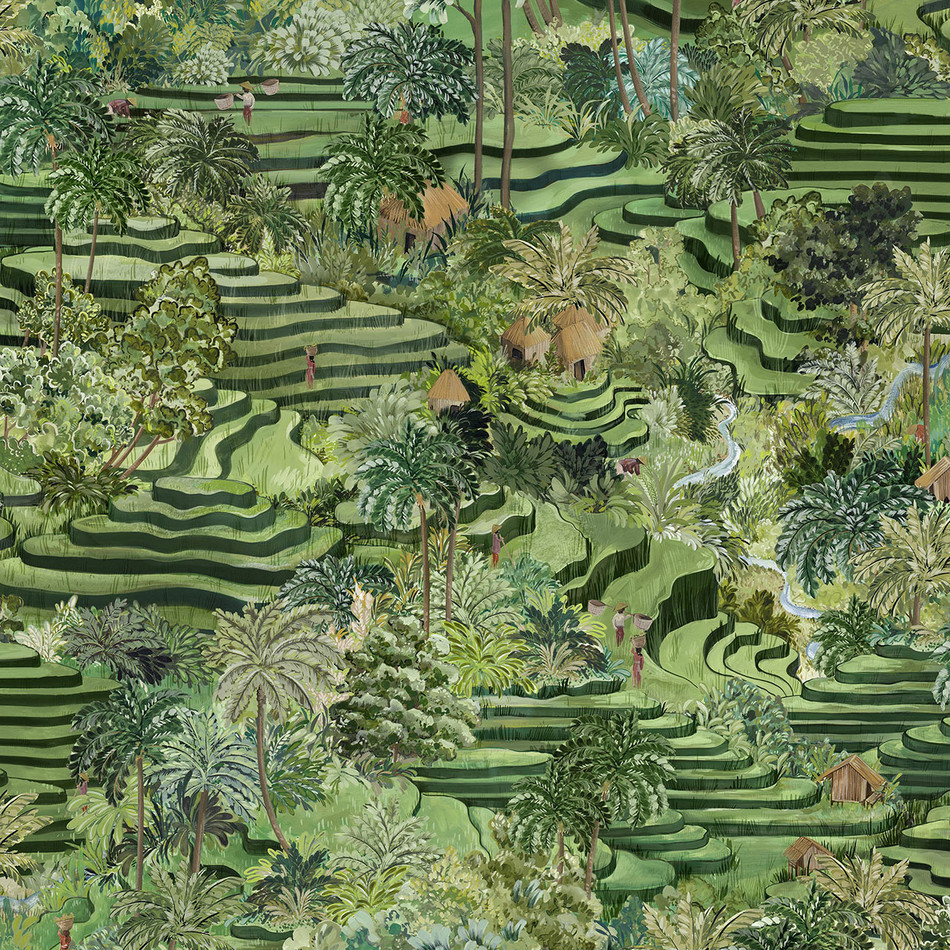 BMTD001/11B Rice Terrace Tropical Daze Wallpaper by Brand McKenzie