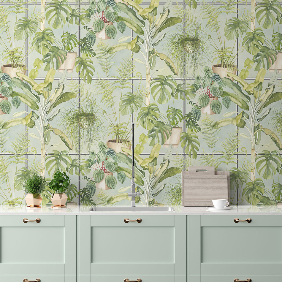 BMTD001/13B The Green House Tropical Daze Wallpaper by Brand McKenzie