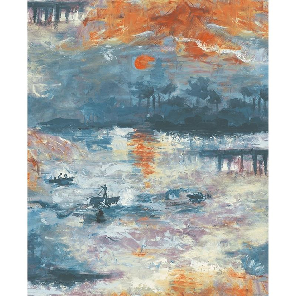 FI70002M Away at Sea French Impressionist Wallpaper by Today Interiors