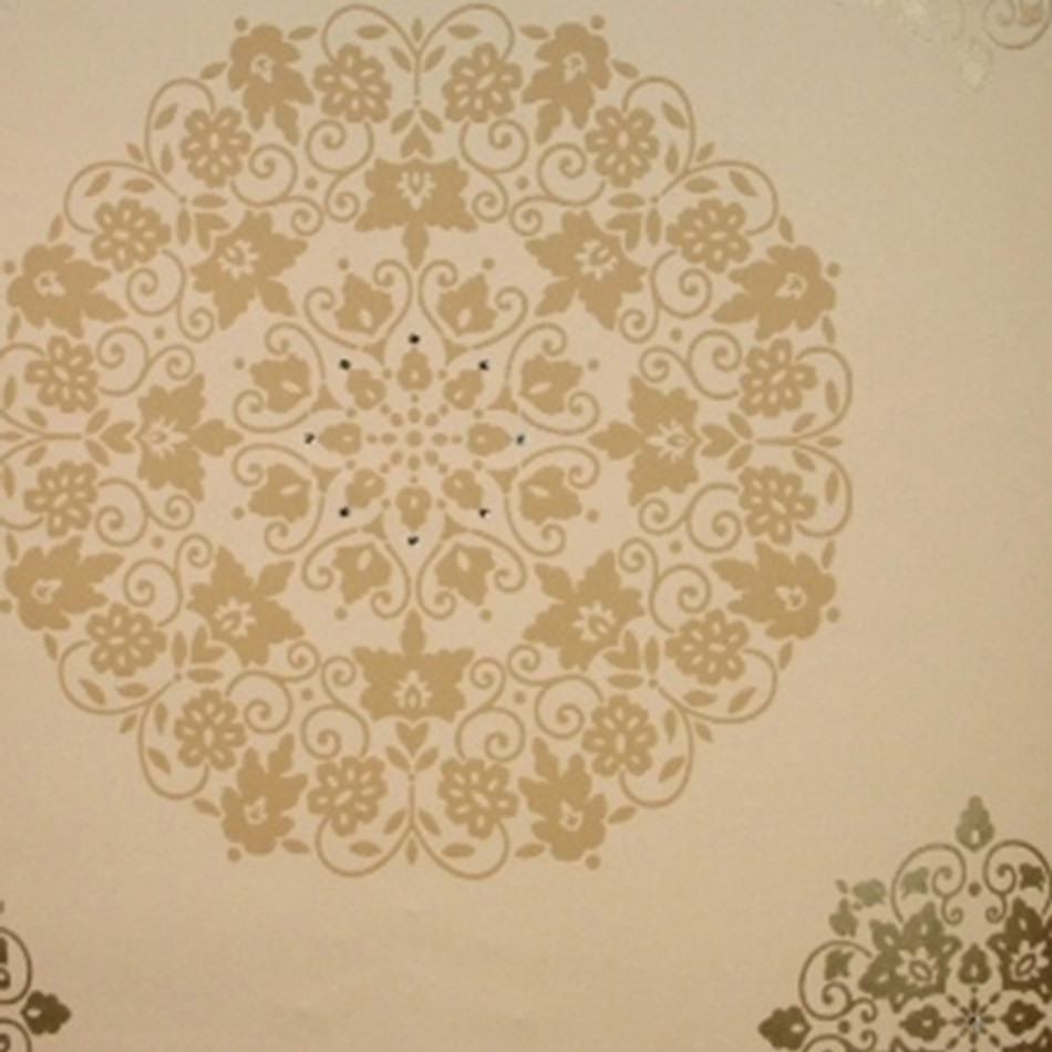 Kandola Jewel Moonstone Crystalised wallpaper, Classic Cream - W1507/01/001