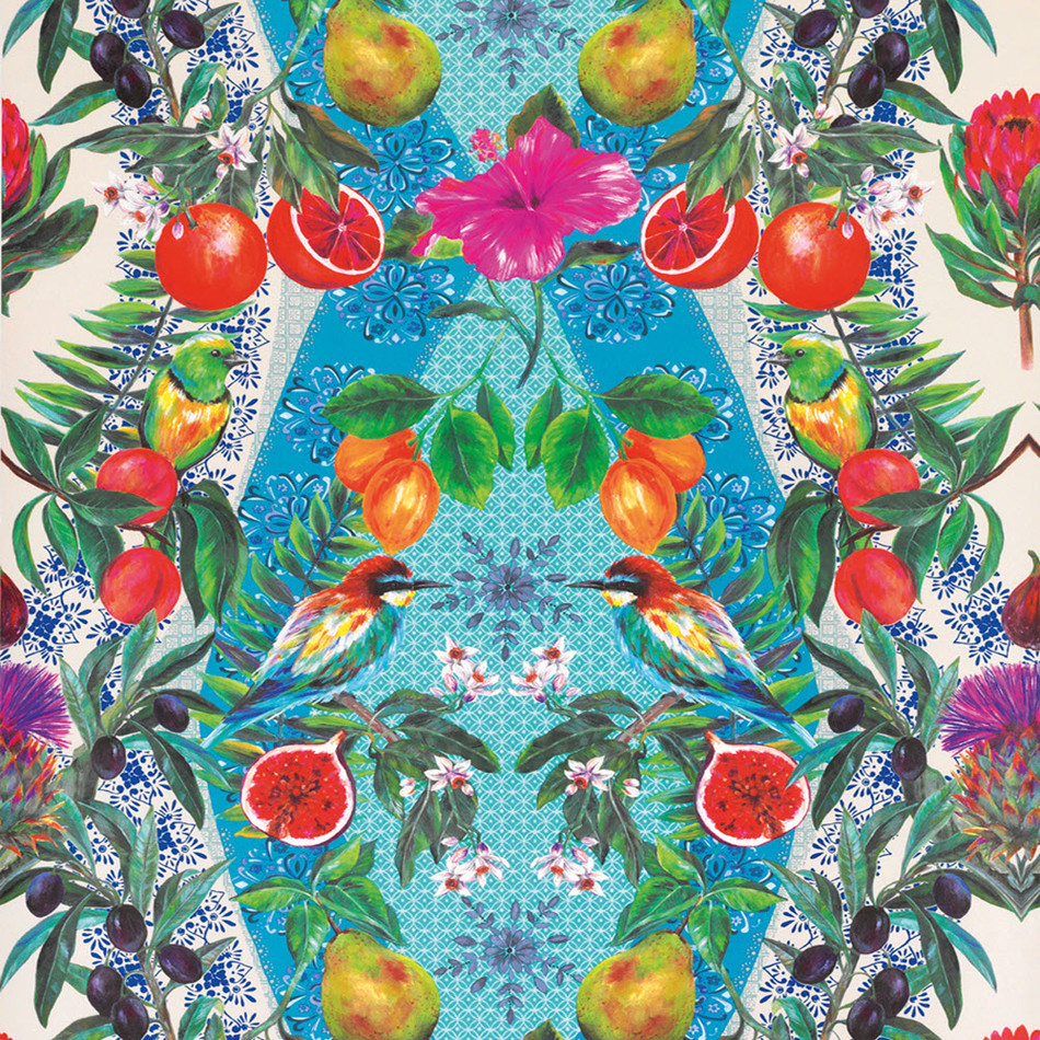 W7263-01 Talavera Deya Wallpaper By Matthew Williamson