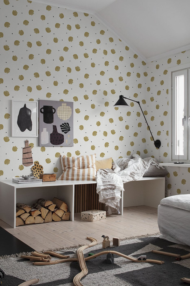 825-22 Rio Mustard Familj II Wallpaper by Sandberg 825-22 Rio Mustard Familj II Wallpaper by Sandberg