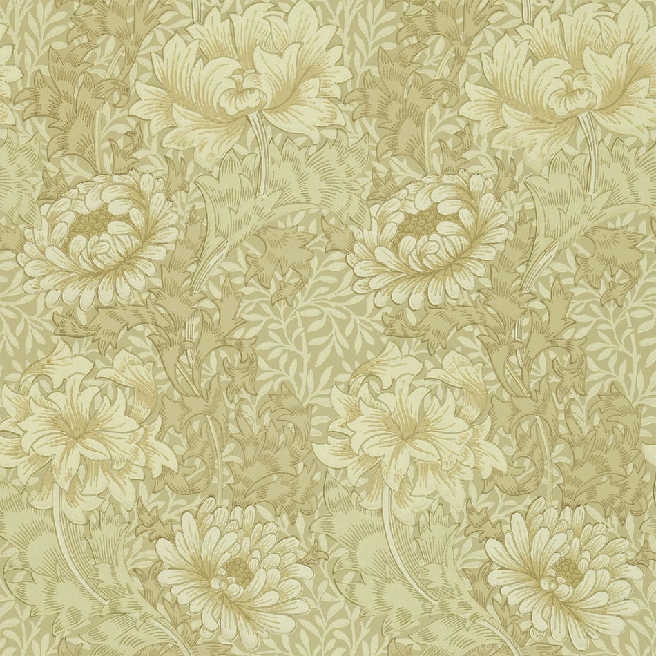 WM7612/8 Chrysanthemum Morris Wallpaper by Morris & Co