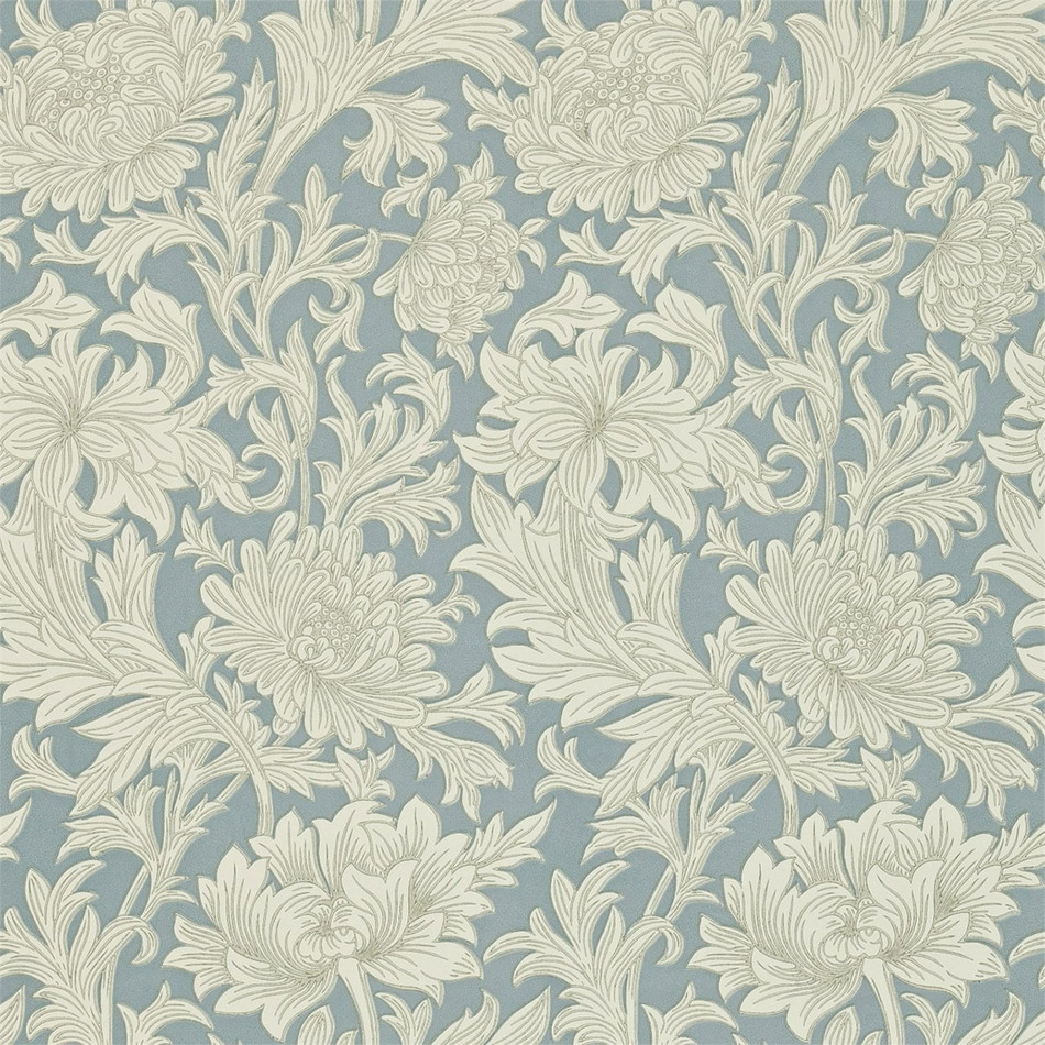 210415 Chrysanthemum Toile Compendium I & II Wallpaper By Morris & Co