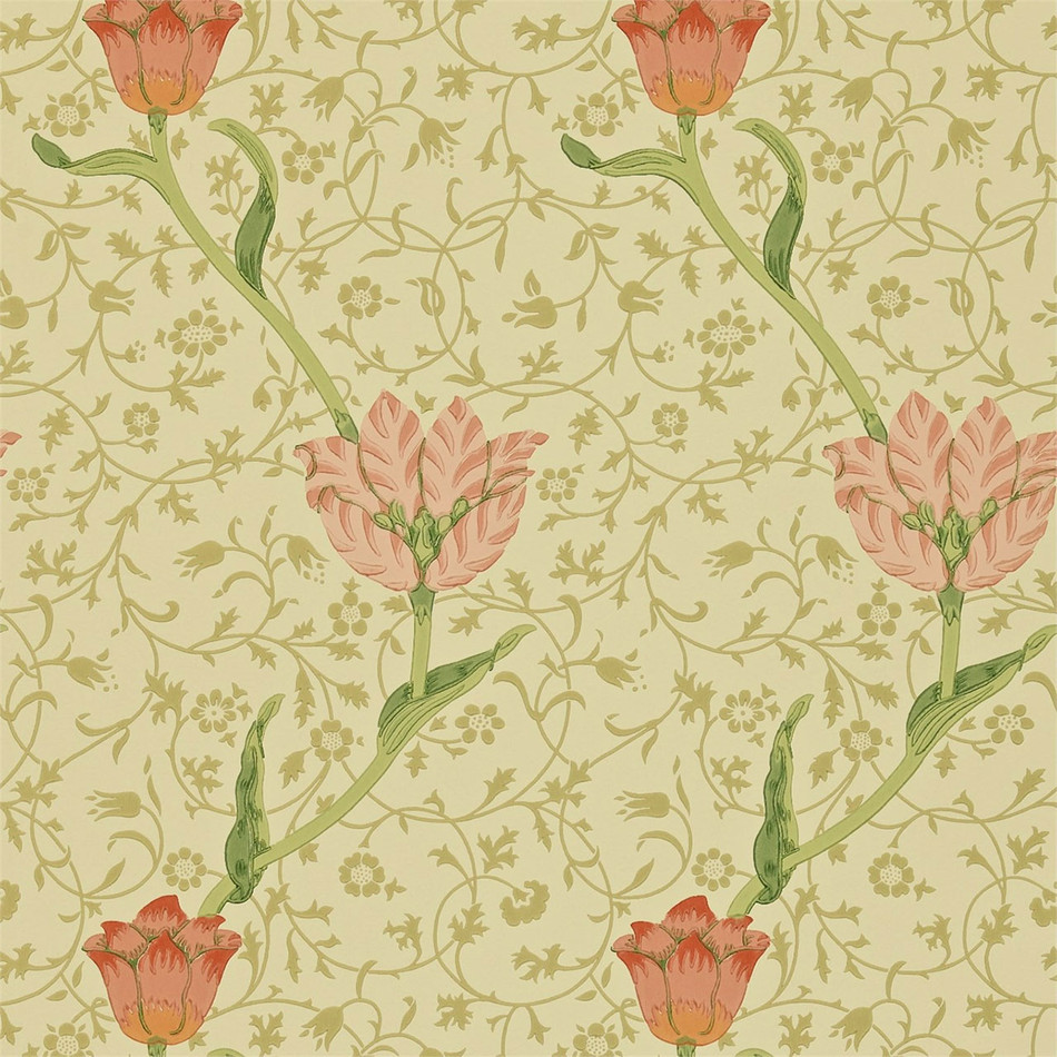 210428 Garden Tulip Compendium I & II Wallpaper By Morris & Co