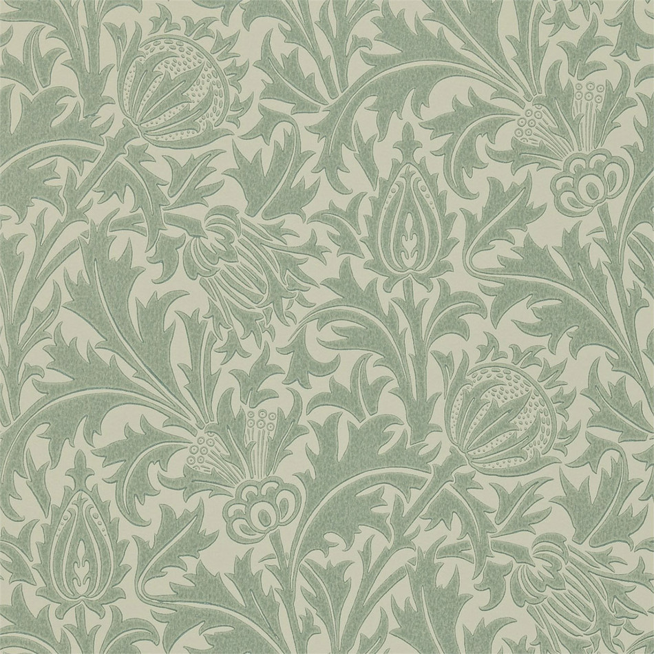 210481 Thistle Compendium I & II Wallpaper By Morris & Co